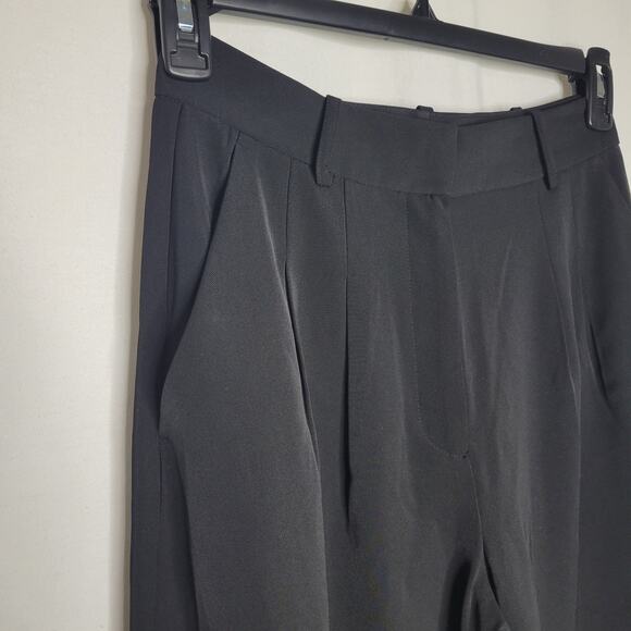 French Connection Women's Harry Wide Leg Suiting Pants Black NWT Size 6 - Picture 6 of 11